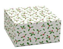 Picture of CHRISTMAS HOLLY 10INCH CAKE BOX
